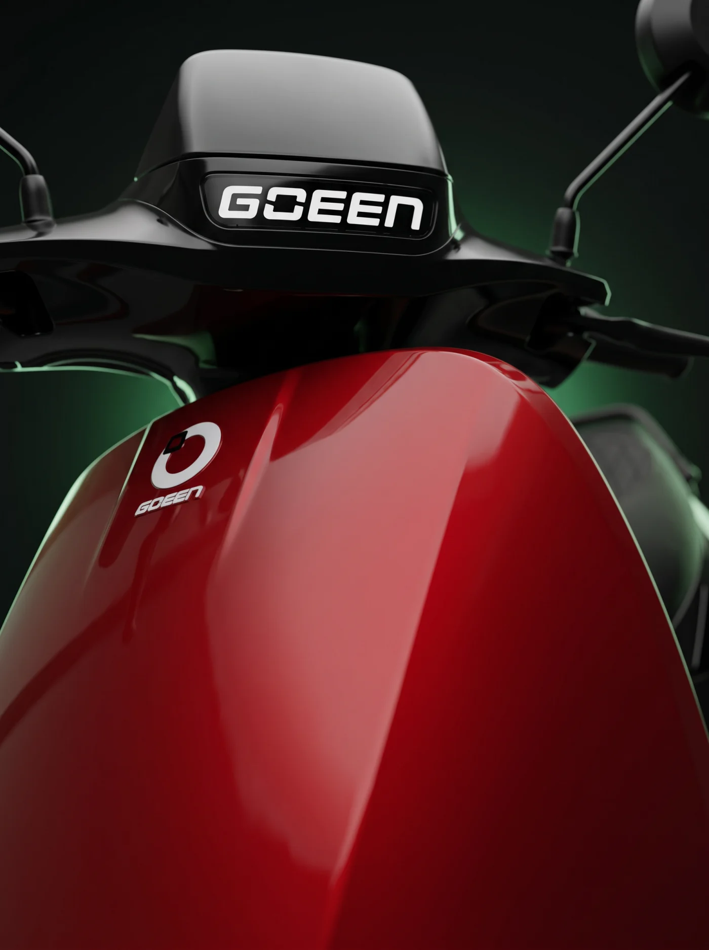 Detail of a GOEEN scooter body panel