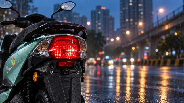 CHALO NEO tail light in the rain