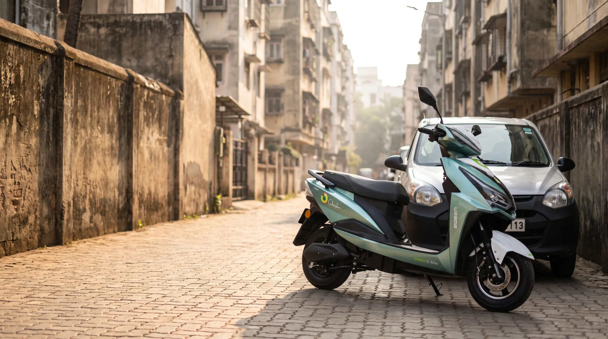 CHALO NEO on a narrow city street