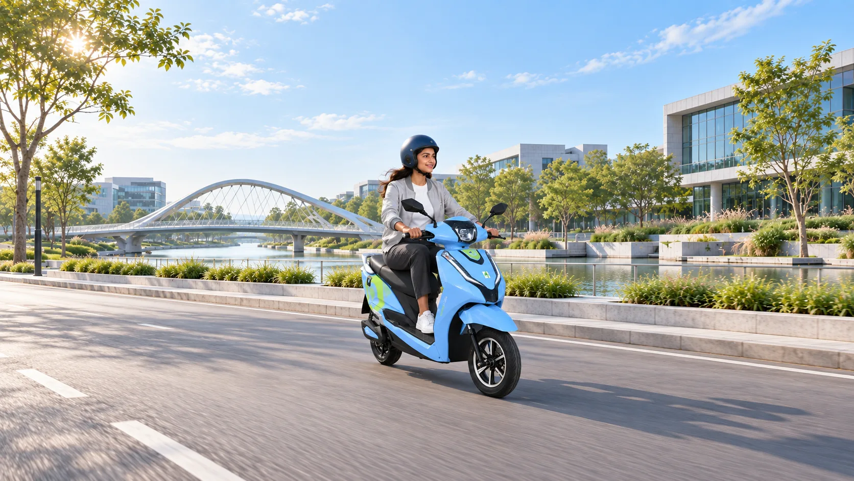 Chalo Smart Pro rider on an open road